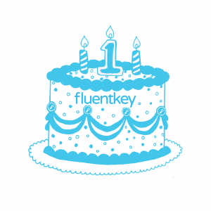 FluentKey birthday cake